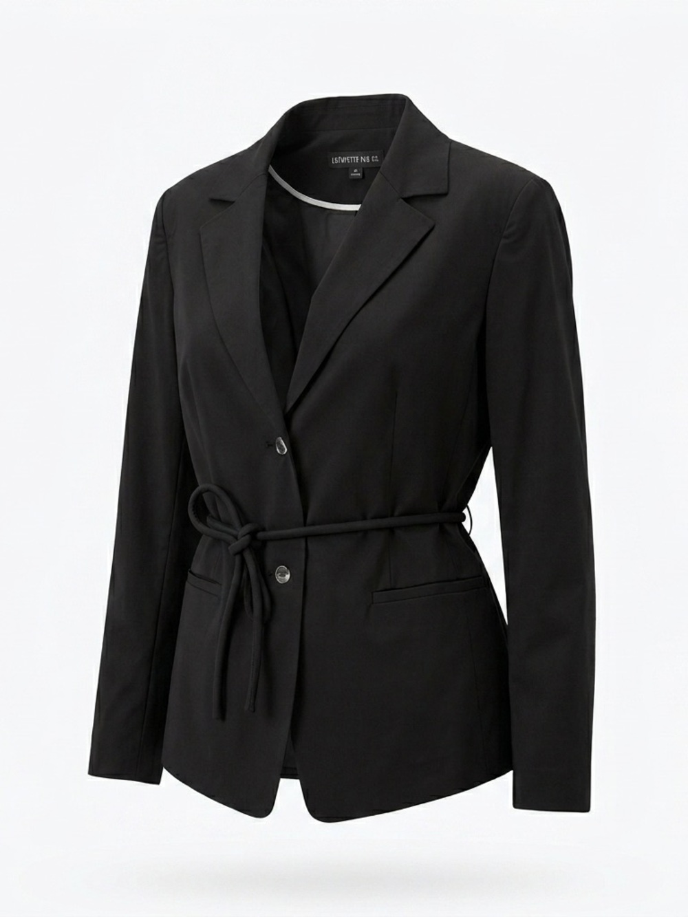 Lafayette 148 Women's Black Lightweight Blazer with Rope Belt Size 4